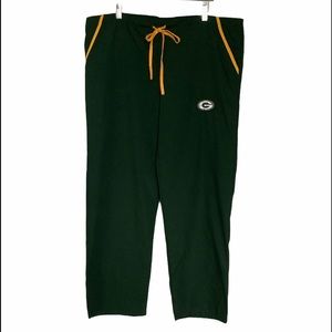 Green Bay Pacers Lounge Scrub Pant Drawstring Comfy NFL Team Apparel Unisex Med